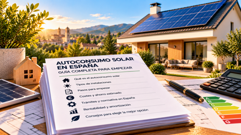 Guía de autoconsumo solar en una vivienda en España